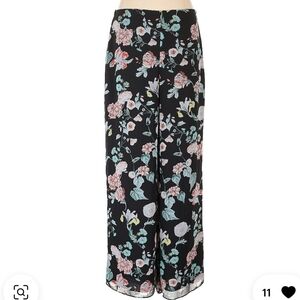 Vince Camuto Black Floral Wide Leg Pants